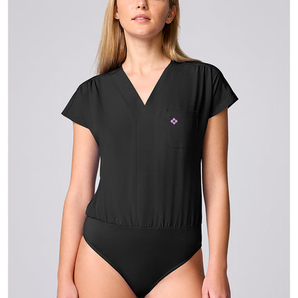 Med Couture Amp One Pocket Bodysuit MC00017 - Black