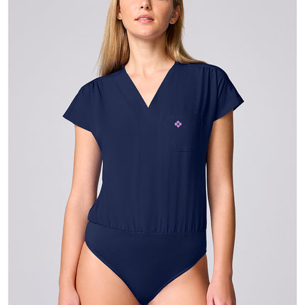 Med Couture Amp One Pocket Bodysuit MC00017 - Navy