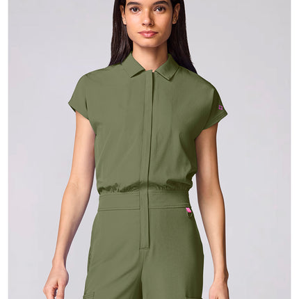 Med Couture Amp Dolman Wide Leg Jumpsuit MC00018 - Olive