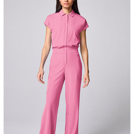 Med Couture Amp Dolman Wide Leg Jumpsuit MC00018 - Pixel Pink