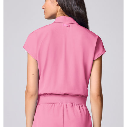 Med Couture Amp Dolman Wide Leg Jumpsuit MC00018 - Pixel Pink