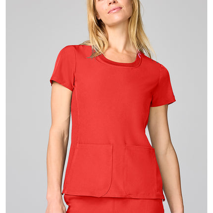Med Couture Amp Four Pocket Round Neck Top MC00027 - One In A Melon