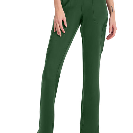 Med Couture Insight Women's Mid Rise Flare Leg Pant MC010 - Hunter Green