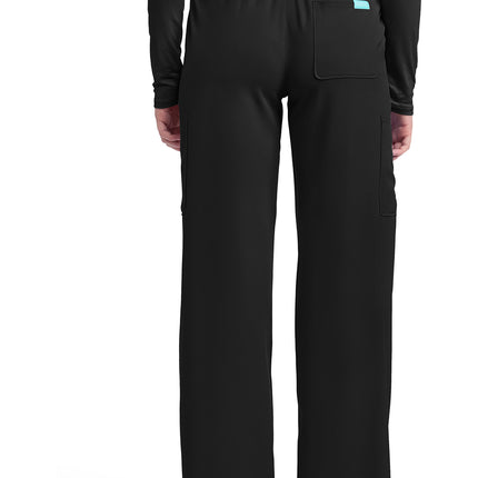 Med Couture Insight Women's 5-Pocket Ruched Wide Leg Pant MC011 - Black