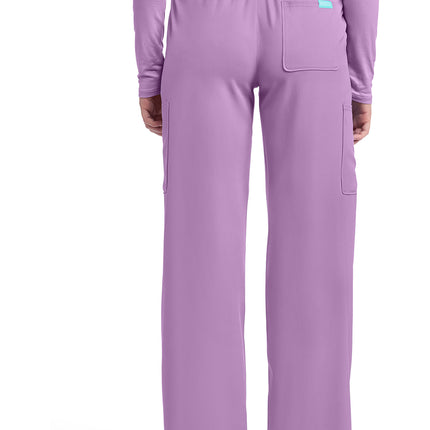 Med Couture Insight Women's 5-Pocket Ruched Wide Leg Pant MC011 - Lilac