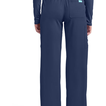 Med Couture Insight Women's 5-Pocket Ruched Wide Leg Pant MC011 - Navy