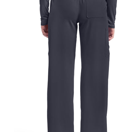 Med Couture Insight Women's 5-Pocket Ruched Wide Leg Pant MC011 - Pewter