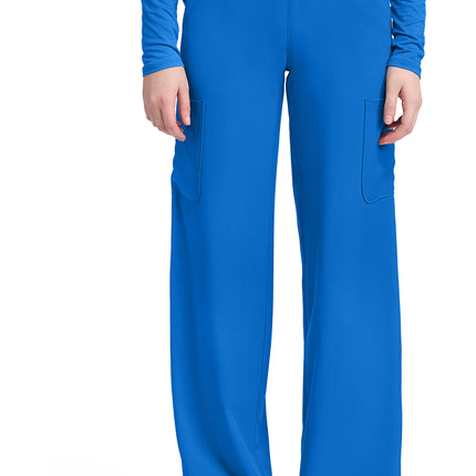 Med Couture Insight Women's 5-Pocket Ruched Wide Leg Pant MC011 - Royal