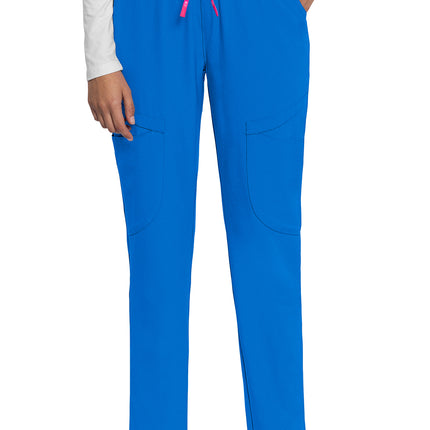 Med Couture Amp Mid Rise Drawstring Tapered Leg Pant MC101 - Royal