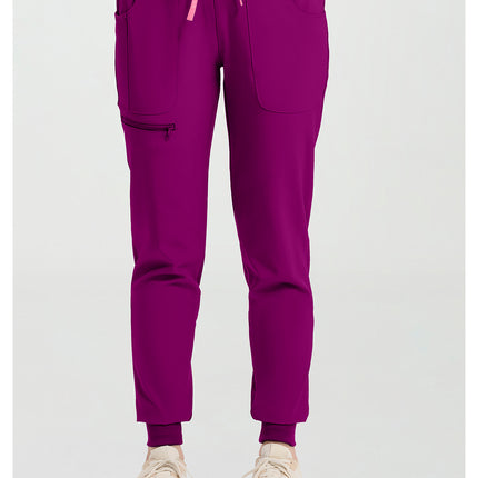 Med Couture Amp Mid Rise Jogger MC102 - Plum Royale
