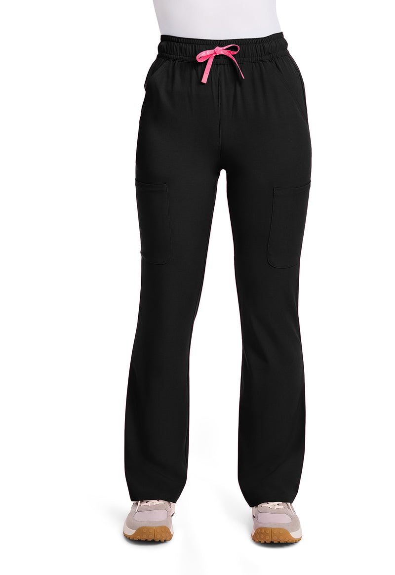 Med Couture Amp Women's High Rise 4-Pocket Flare Pant MC104 - Black
