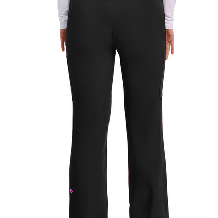 Med Couture Amp Women's High Rise 4-Pocket Flare Pant MC104 - Black