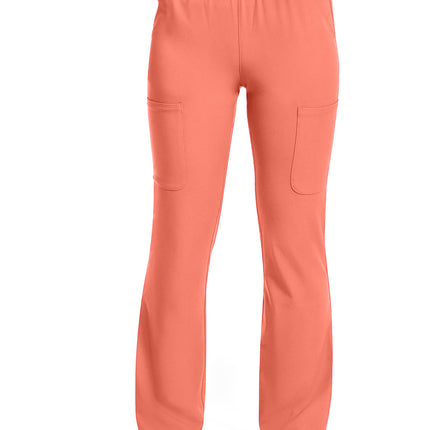 Med Couture Amp Women's High Rise 4-Pocket Flare Pant MC104 - Coral Fusion