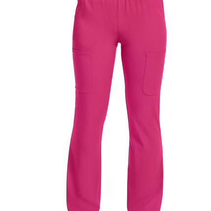 Med Couture Amp Women's High Rise 4-Pocket Flare Pant MC104 - Pink Power