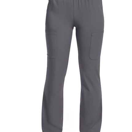 Med Couture Amp Women's High Rise 4-Pocket Flare Pant MC104 - Pewter