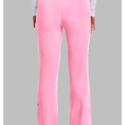 Med Couture Amp Women's High Rise 4-Pocket Flare Pant MC104 - Pixel Pink