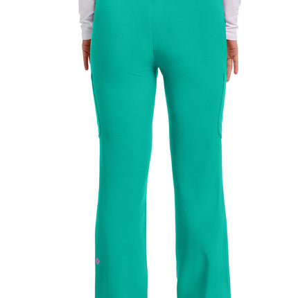 Med Couture Amp Women's High Rise 4-Pocket Flare Pant MC104 - Teal Tonic