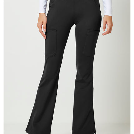 Med Couture Amp Knit Flare Leg Yoga Pant MC150 - Black