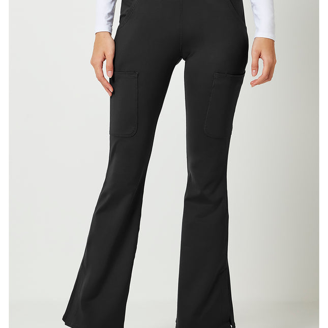 Med Couture Amp Knit Flare Leg Yoga Pant MC150 - Black