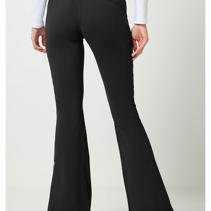 Med Couture Amp Knit Flare Leg Yoga Pant MC150 - Black
