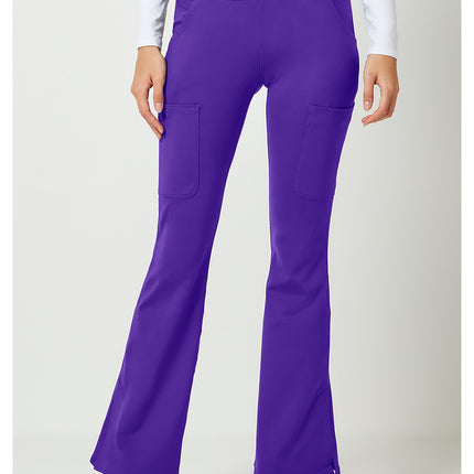 Med Couture Amp Knit Flare Leg Yoga Pant MC150 - Galactic Purple