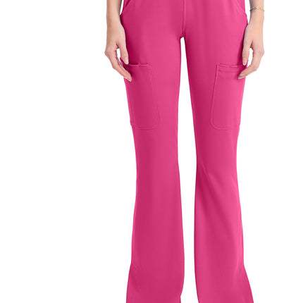 Med Couture Amp Knit Flare Leg Yoga Pant MC150 - Pink Power