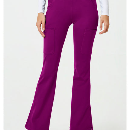 Med Couture Amp Knit Flare Leg Yoga Pant MC150 - Plum Royale