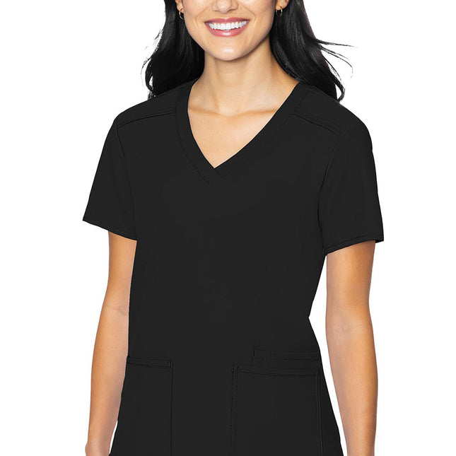 Med Couture Insight 3 Pocket Top MC2411 - Black