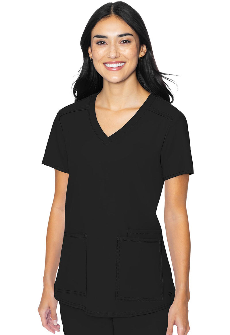 Med Couture Insight 3 Pocket Top MC2411 - Black