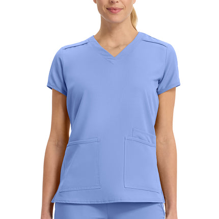 Med Couture Insight 3 Pocket Top MC2411 - Ciel