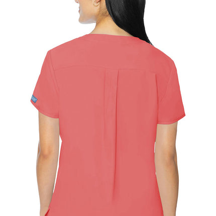 Med Couture Insight 3 Pocket Top MC2411 - Coral