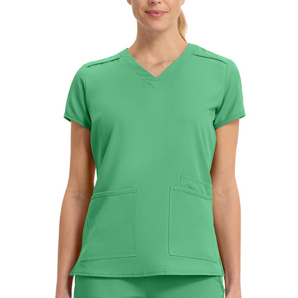 Med Couture Insight 3 Pocket Top MC2411 - Mint Julep
