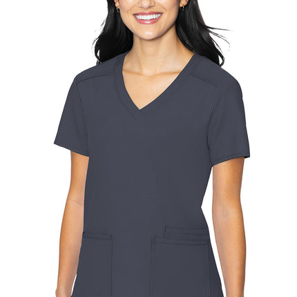 Med Couture Insight 3 Pocket Top MC2411 - Pewter
