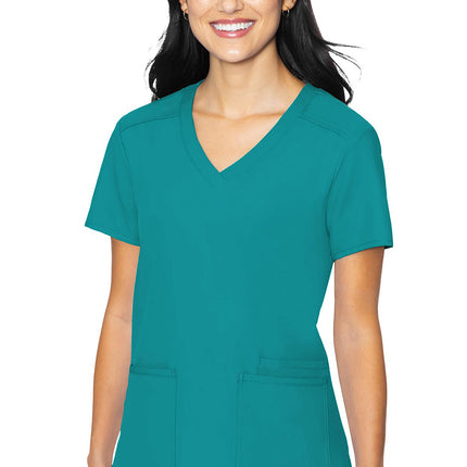 Med Couture Insight 3 Pocket Top MC2411 - TEAL