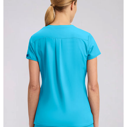 Med Couture Insight 3 Pocket Top MC2411 - Turquoise