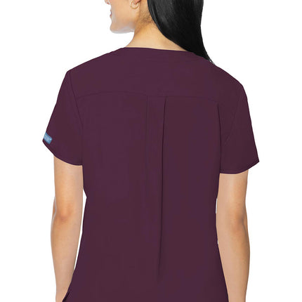 Med Couture Insight 3 Pocket Top MC2411 - Wine