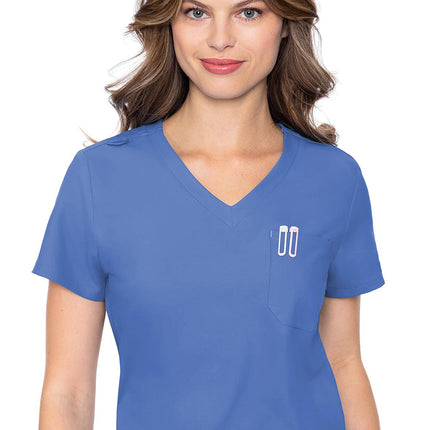 Med Couture Insight One Pocket Tuck-In Top MC2432 - Ciel