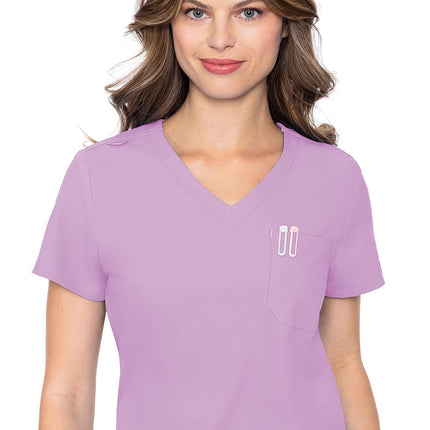 Med Couture Insight One Pocket Tuck-In Top MC2432 - Lilac