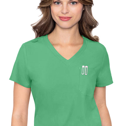 Med Couture Insight One Pocket Tuck-In Top MC2432 - Mint Julep