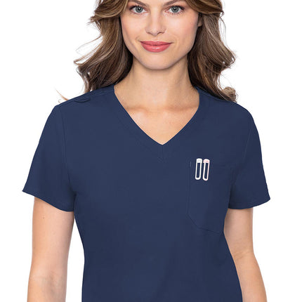 Med Couture Insight One Pocket Tuck-In Top MC2432 - Navy