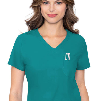 Med Couture Insight One Pocket Tuck-In Top MC2432 - TEAL