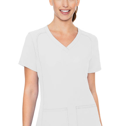 Med Couture Insight Side Pocket Top MC2468W - White