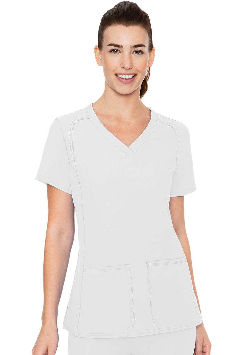 Med Couture Insight Side Pocket Top MC2468W - White