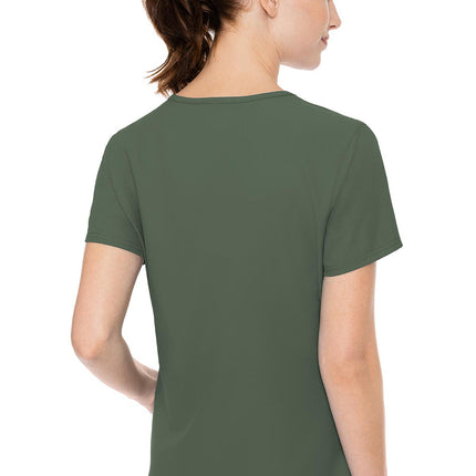 Med Couture Insight Side Pocket Top MC2468 - Olive