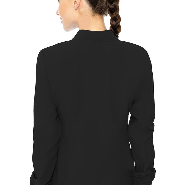 Med Couture Insight Zip Front Warm-Up With Shoulder Yokes MC2660 - Black