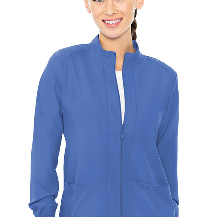 Med Couture Insight Zip Front Warm-Up With Shoulder Yokes MC2660 - Ciel