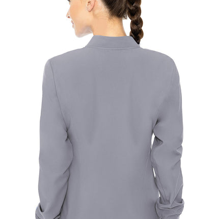 Med Couture Insight Zip Front Warm-Up With Shoulder Yokes MC2660 - Cloud