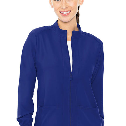 Med Couture Insight Zip Front Warm-Up With Shoulder Yokes MC2660 - Galaxy