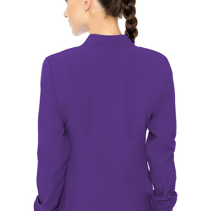 Med Couture Insight Zip Front Warm-Up With Shoulder Yokes MC2660 - Grape