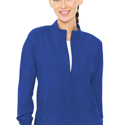 Med Couture Insight Zip Front Warm-Up With Shoulder Yokes MC2660 - Royal